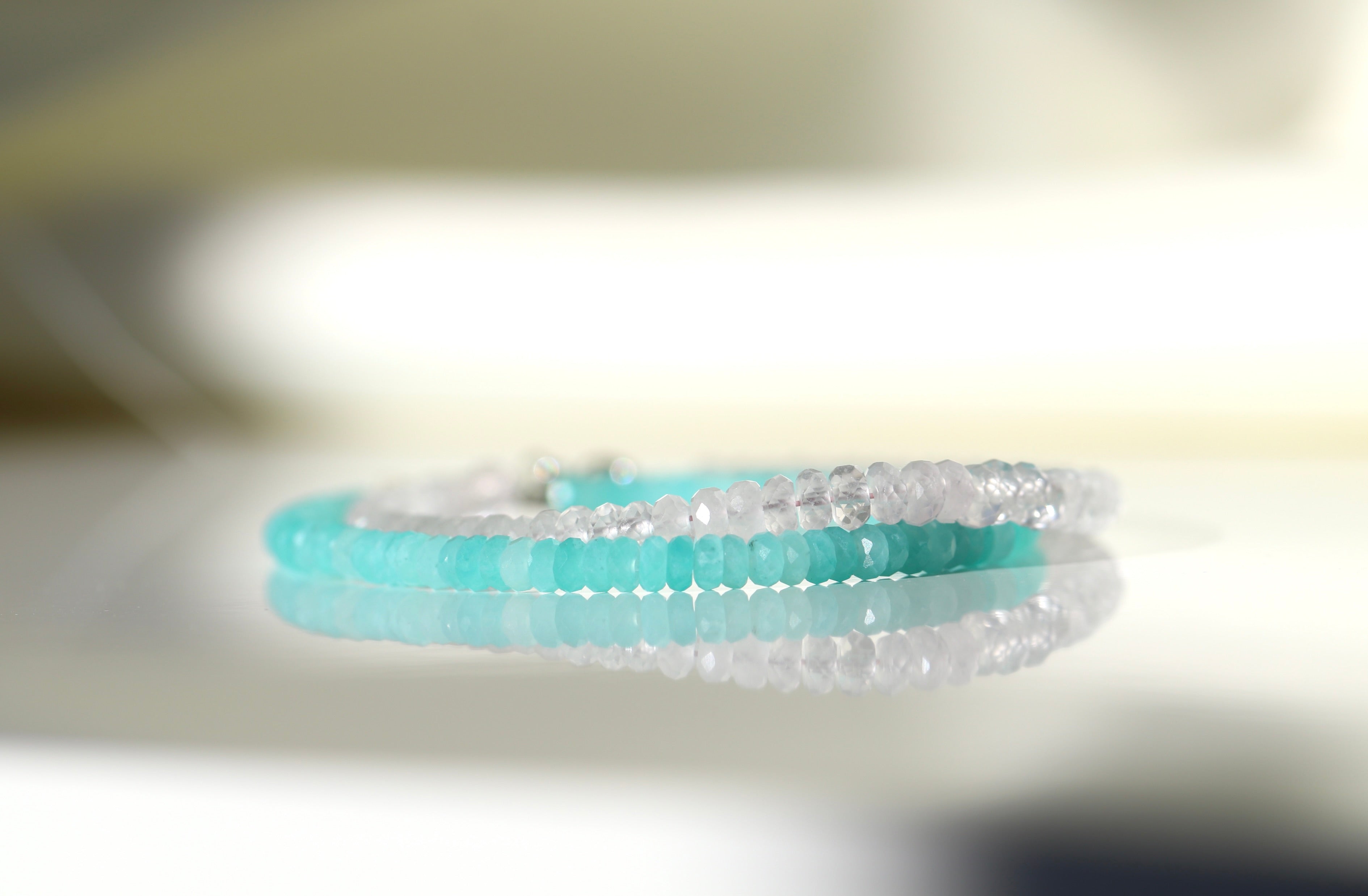 Elegant Amazonite bracelet, handmade jewelry