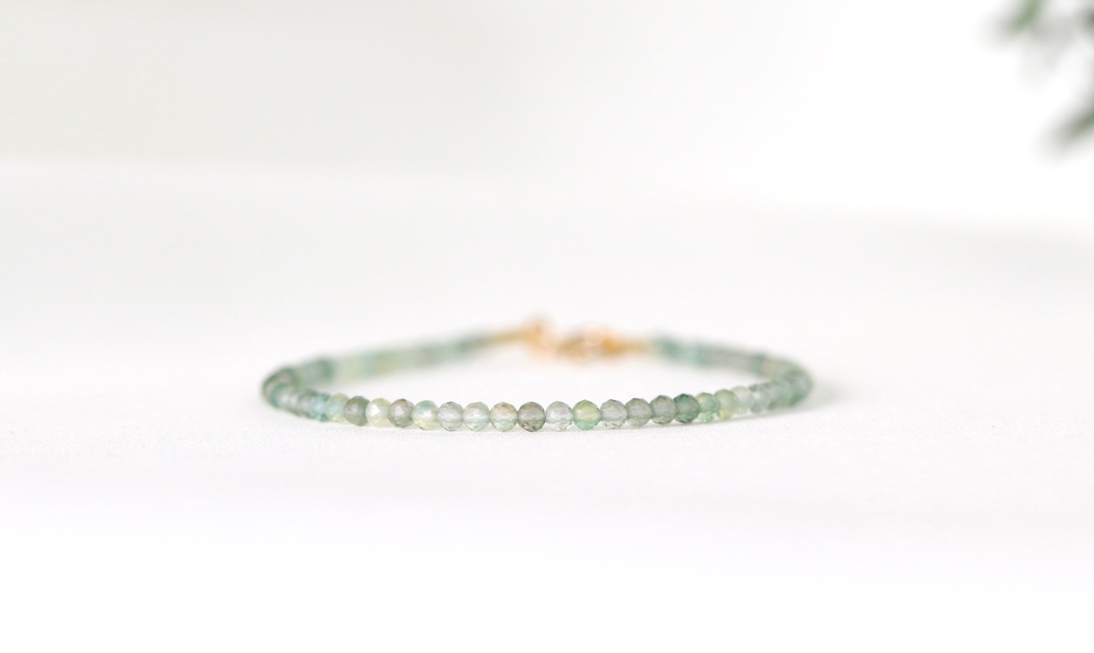Elegant Green Amethyst bracelet, timeless handmade design