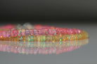 Elegant handmade Fire Pink Opal bracelet, minimalist jewelry with timeless charm by Oberia Jewelry
