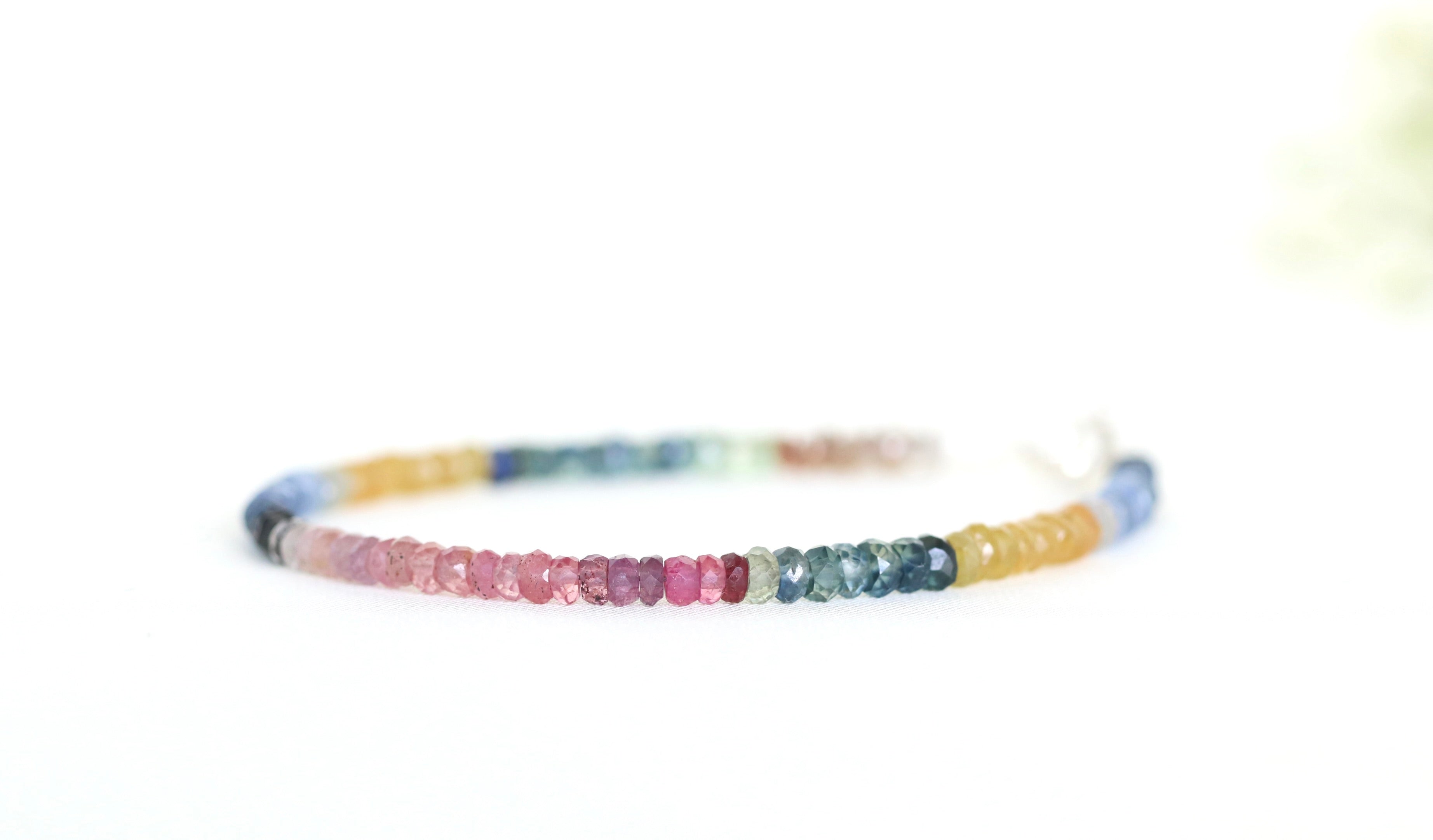 Elegant Ombre Sapphire bracelet, handcrafted