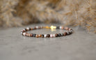 Elegant Petrified Wood bracelet, natural tones