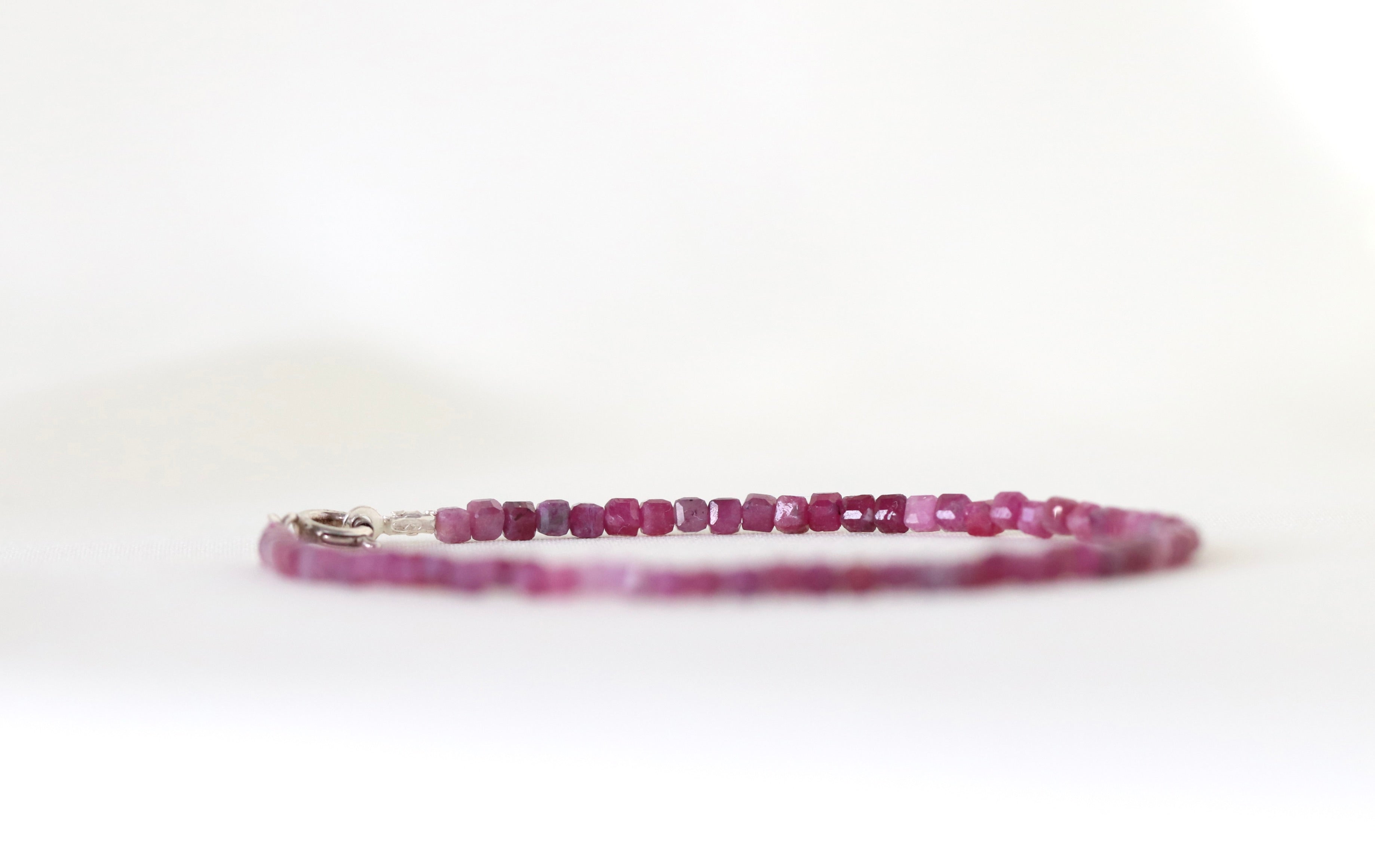 Elegant Ruby bracelet, handcrafted jewelry