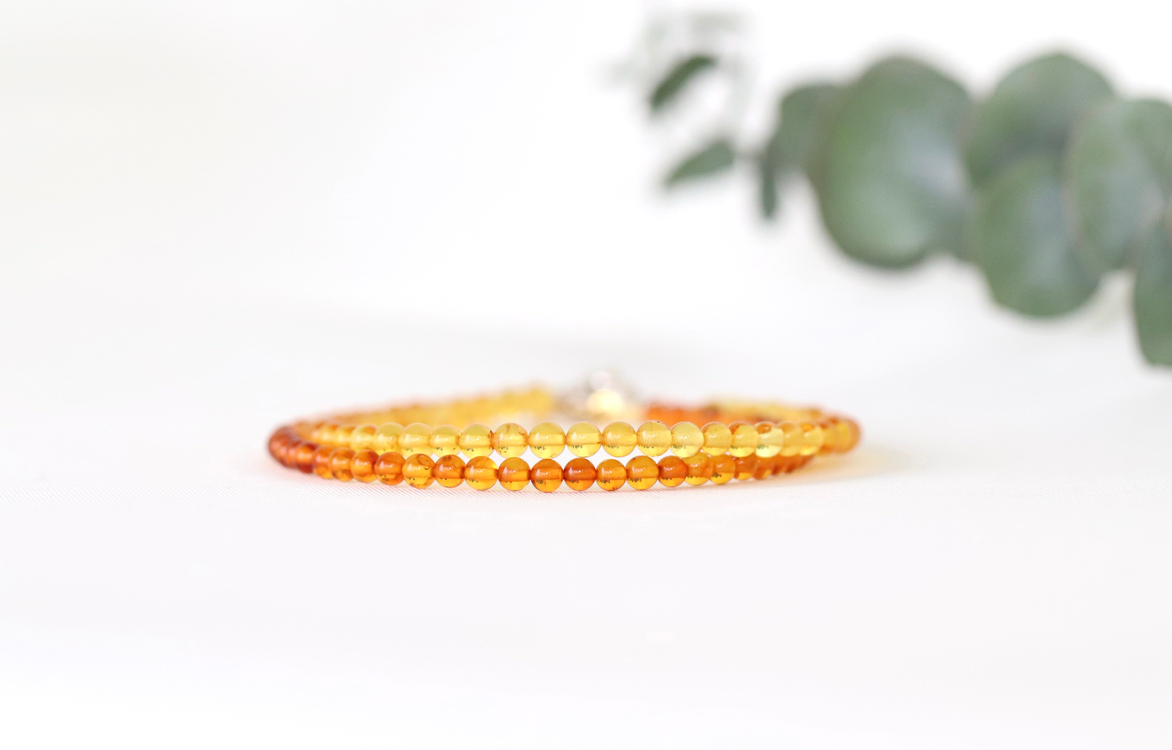 Elegant Yellow Baltic Amber bracelet, handcrafted