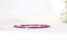 Handmade delicate Ruby bracelet, elegant minimalist jewelry by Oberia Jewelry