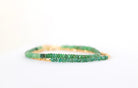 Handmade Green Tsavorite bracelet, dainty minimalist jewelry by Oberia Jewelry