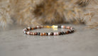 Handmade Petrified Wood bracelet, dainty minimalist jewelry with timeless natural charm by Oberia