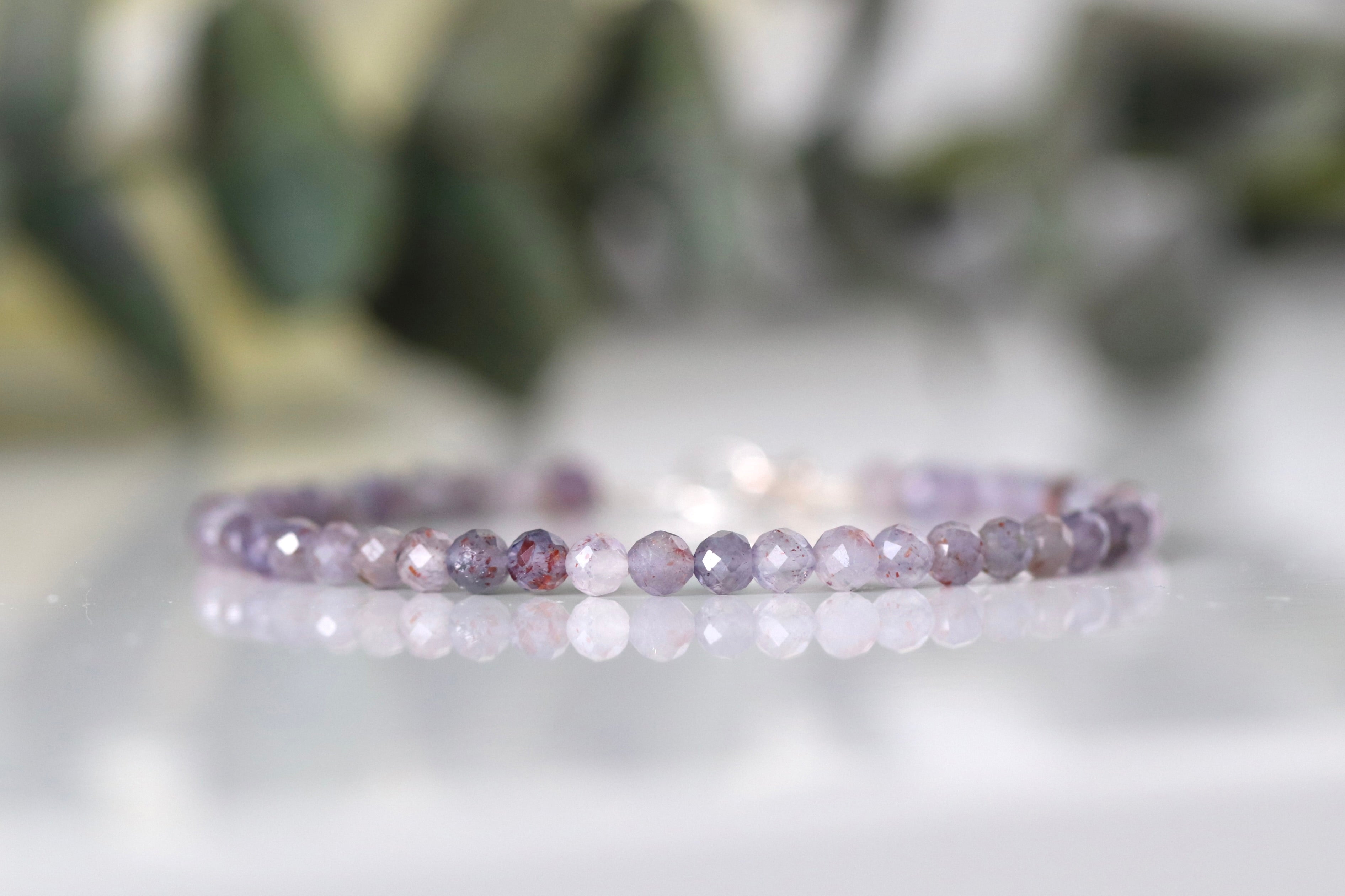 Iolite bracelet with Sunstone inclusions