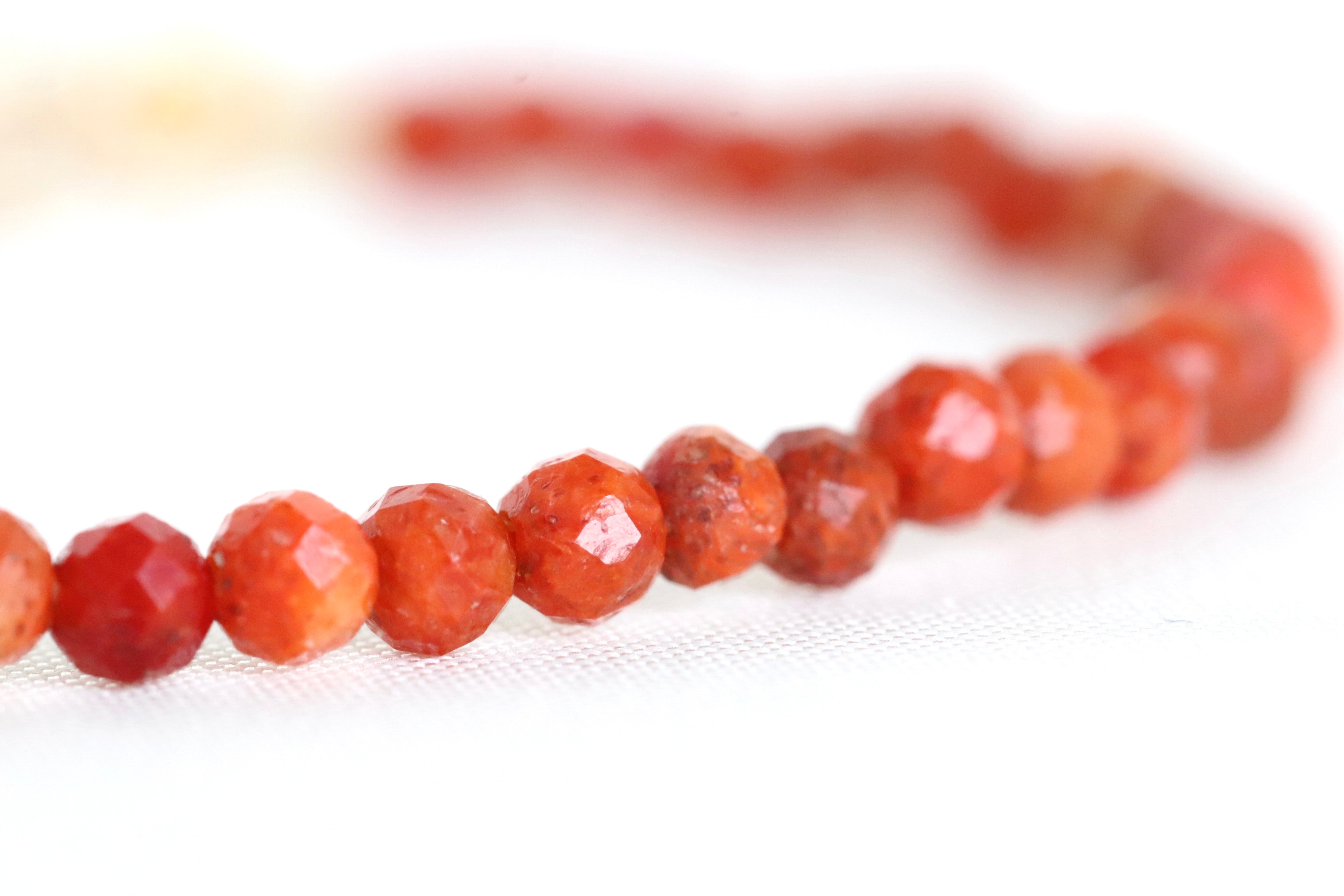 Dainty handmade Red Coral bracelet