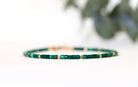 Malachite bracelet with 24k gold vermeil beads