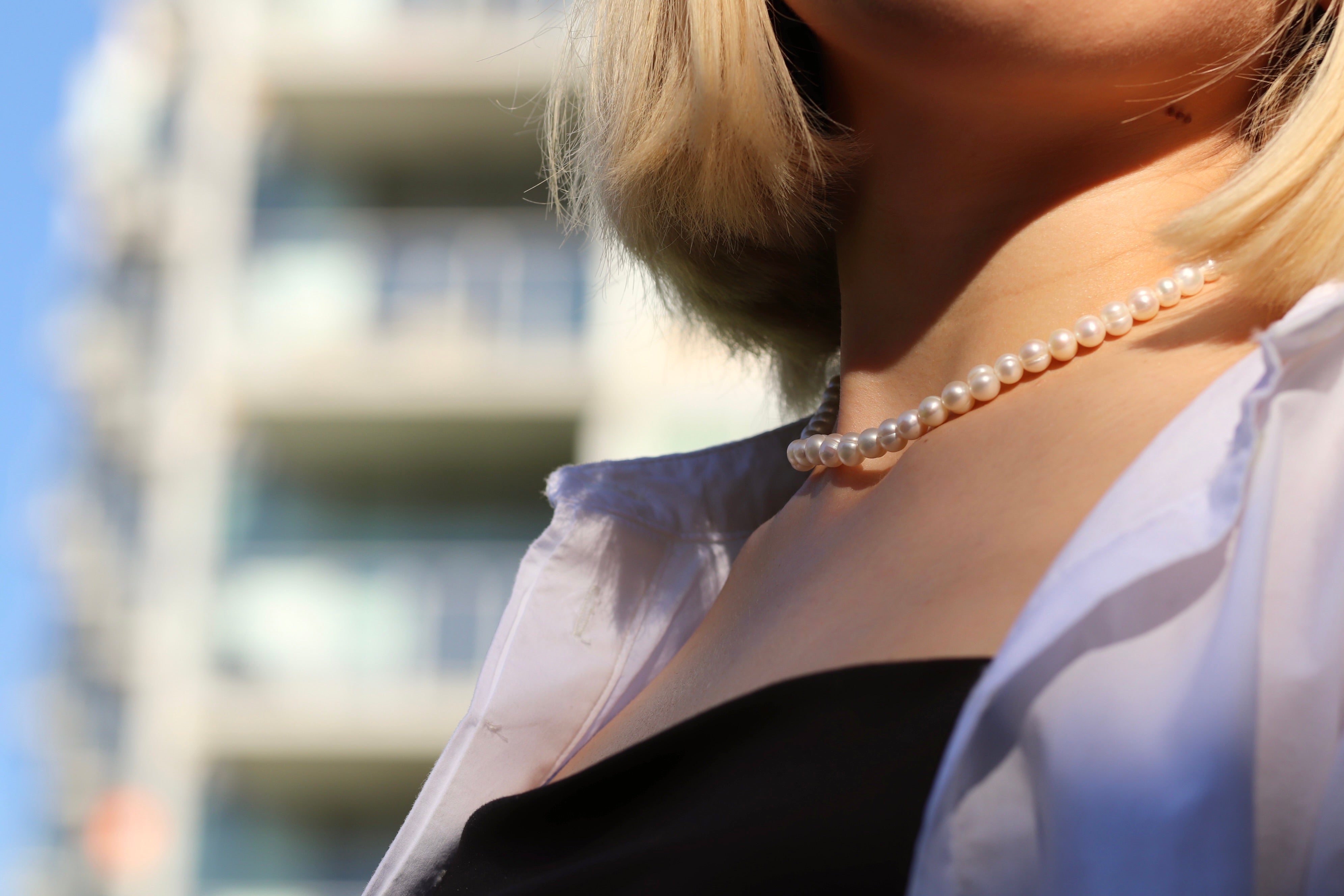 Minimalist 8mm Freshwater Pearl necklace