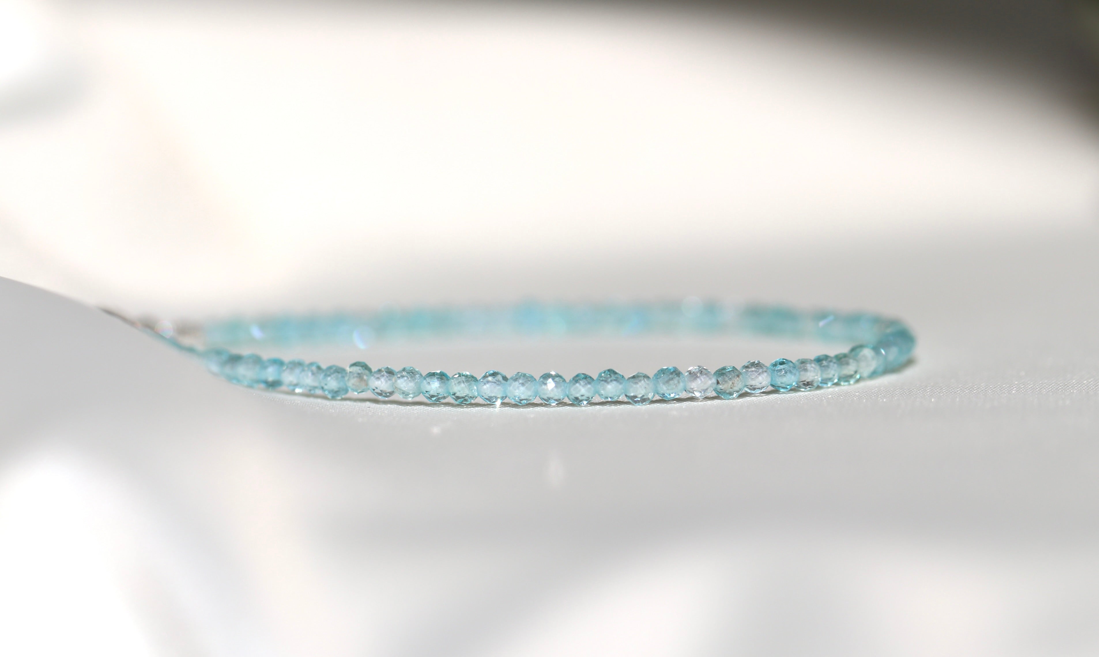 Minimalist Blue Apatite bracelet, timeless design
