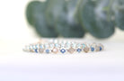 Blue Topaz bracelet with 925 sterling silver sparkling beads, dainty handmade jewelry