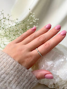 Minimalist Burma Jade stretch ring, elegant design