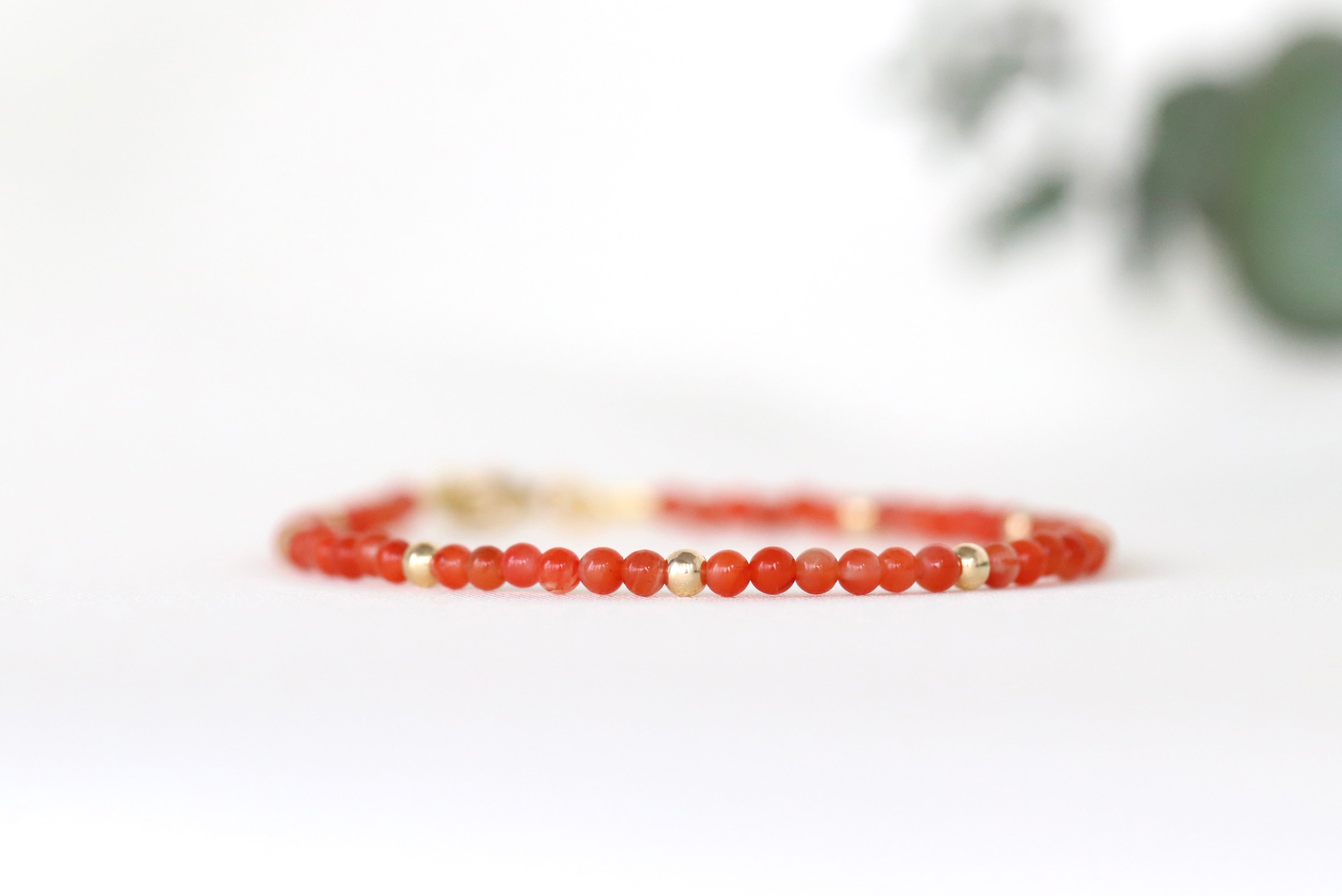Minimalist Carnelian bracelet, timeless design