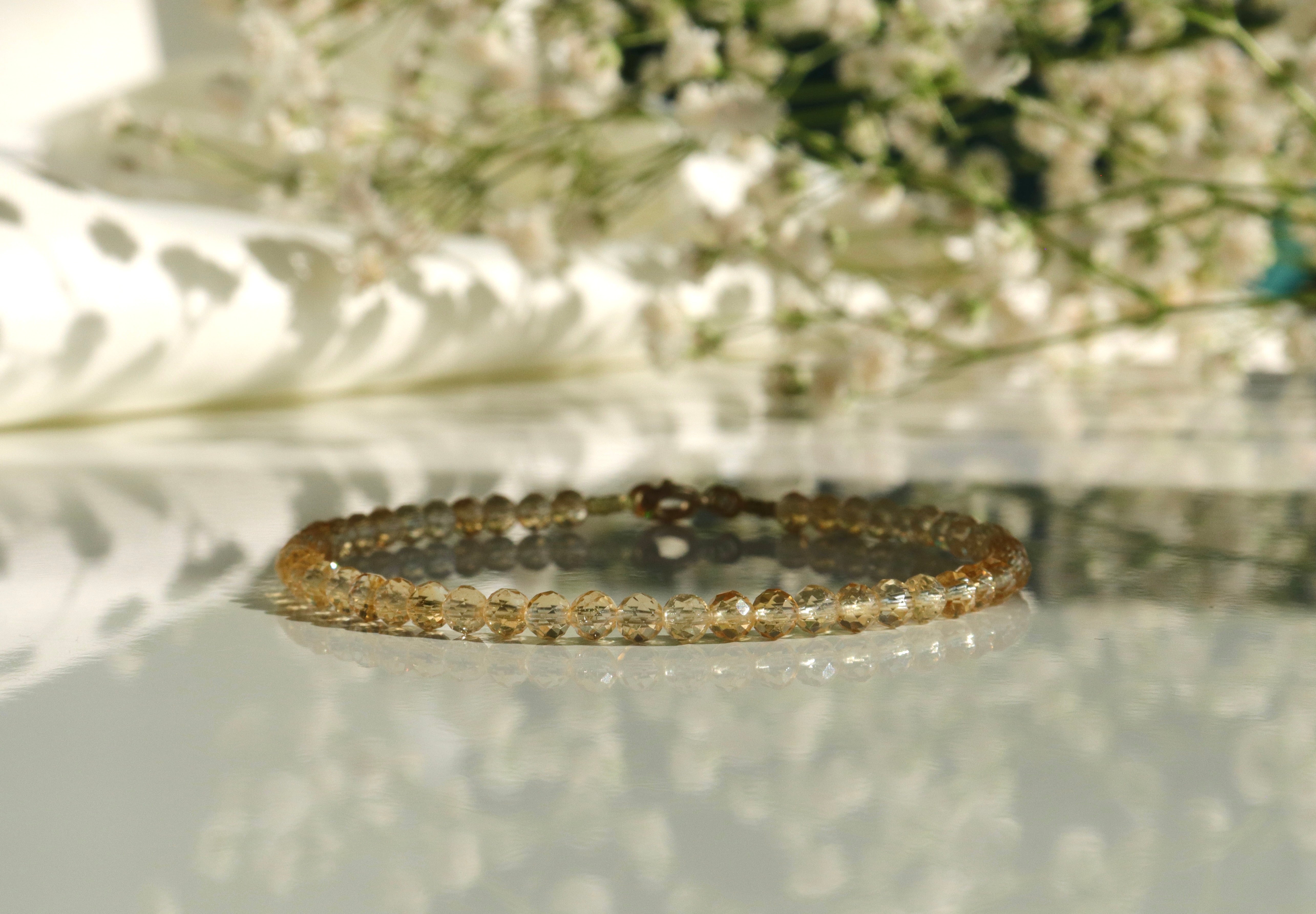 Minimalist Citrine bracelet, timeless and refined handcrafted jewelry