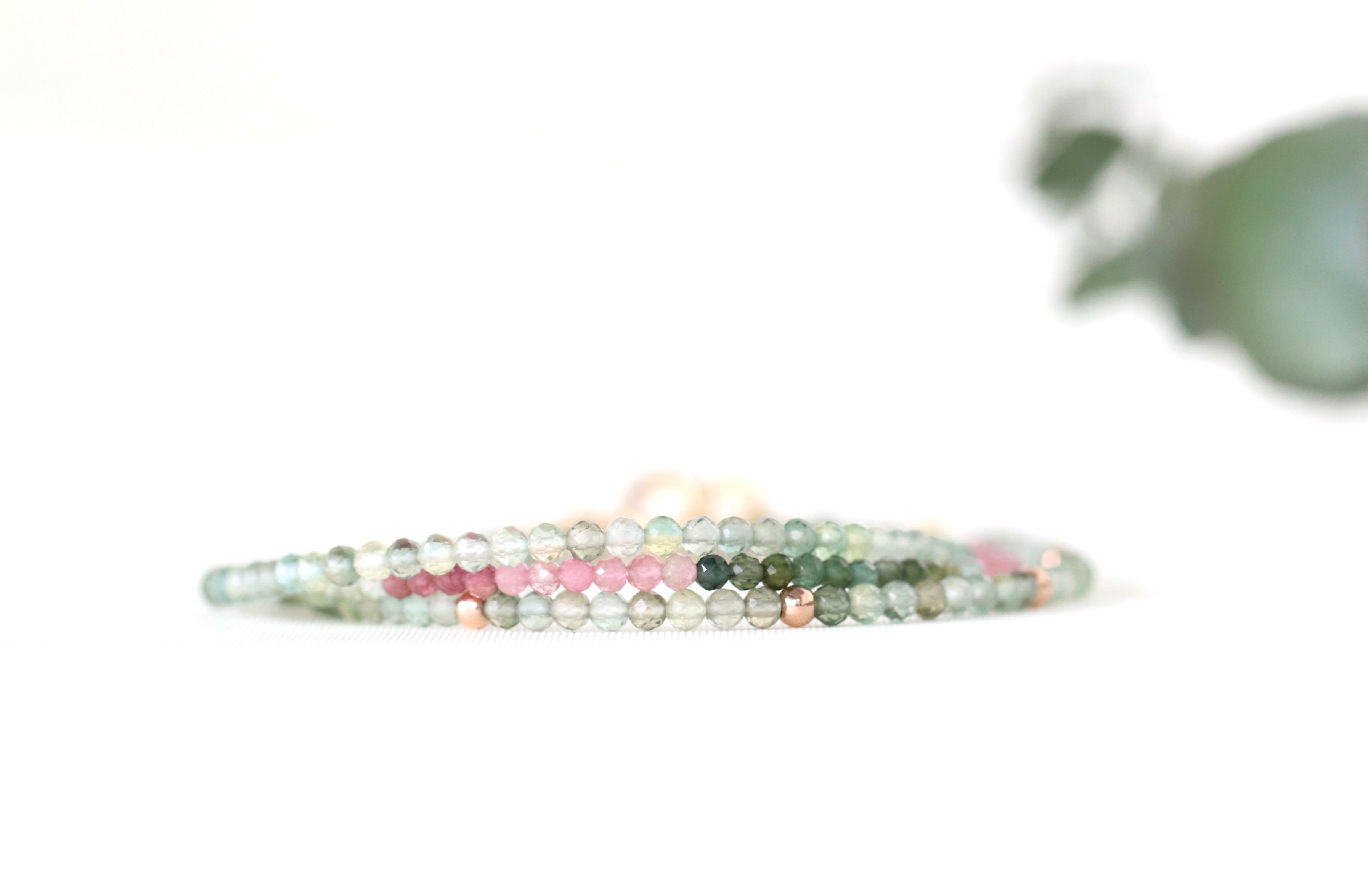 Minimalist Green Amethyst bracelet by Oberia Jewelry