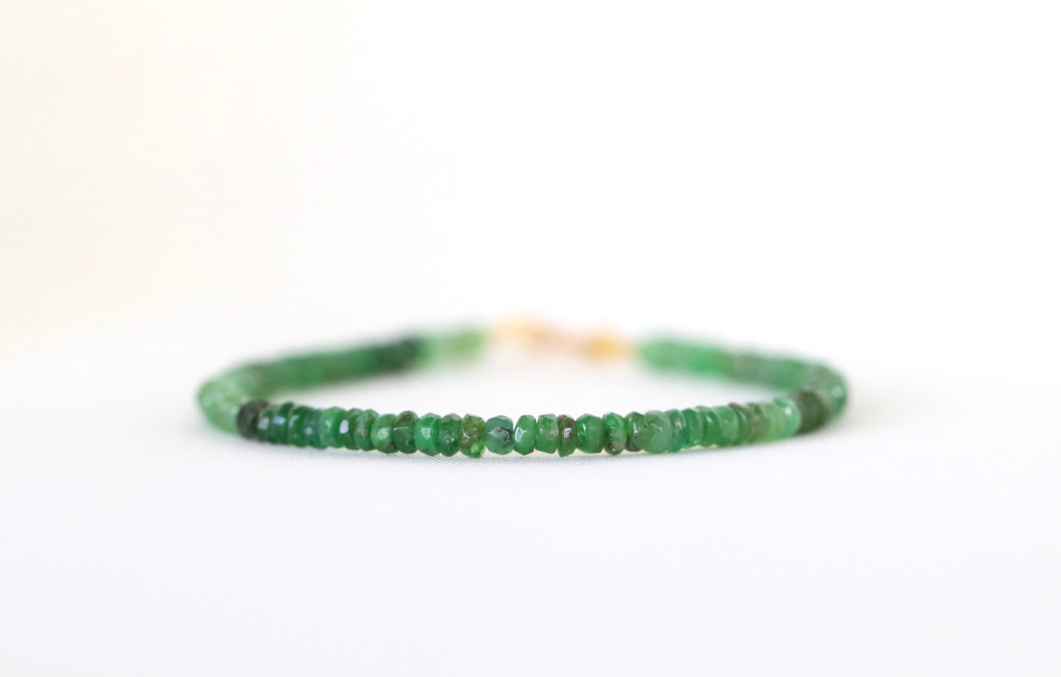 Minimalist Green Tsavorite bracelet, elegant design