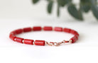 Minimalist Italian Coral bracelet, timeless jewelry