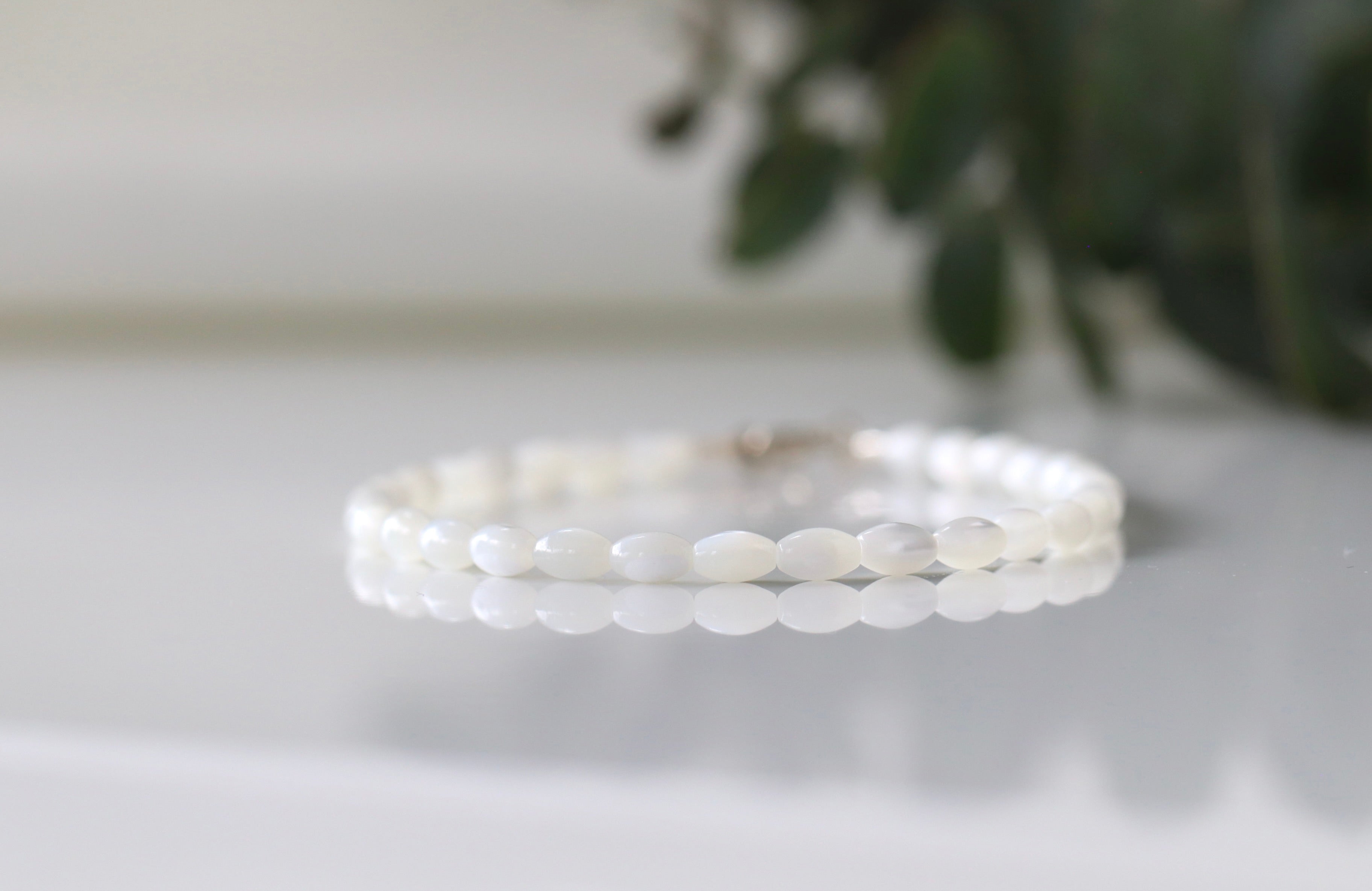 Minimalist Mother of Pearl bracelet, timeless design