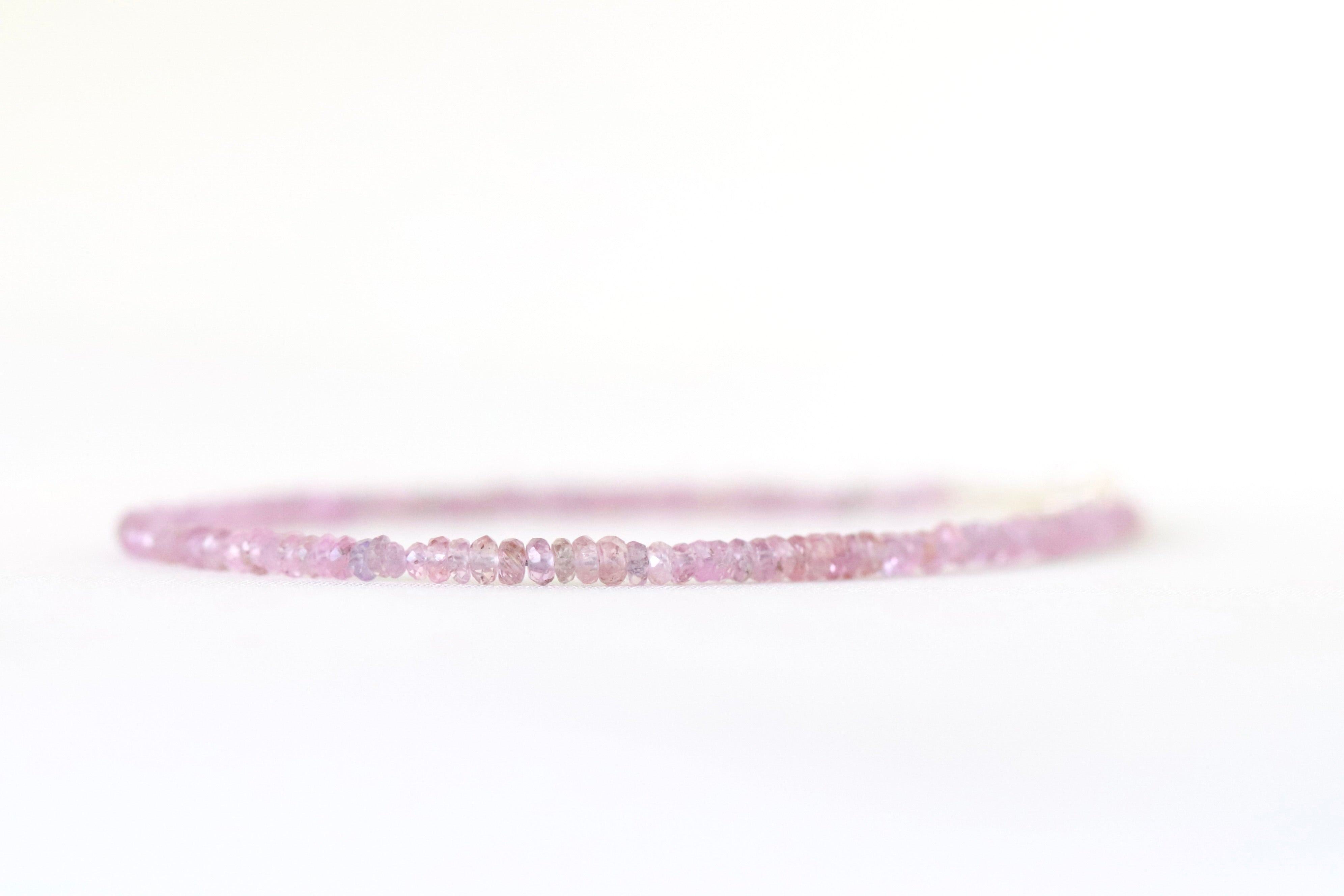 Minimalist Pink Sapphire bracelet, elegant design