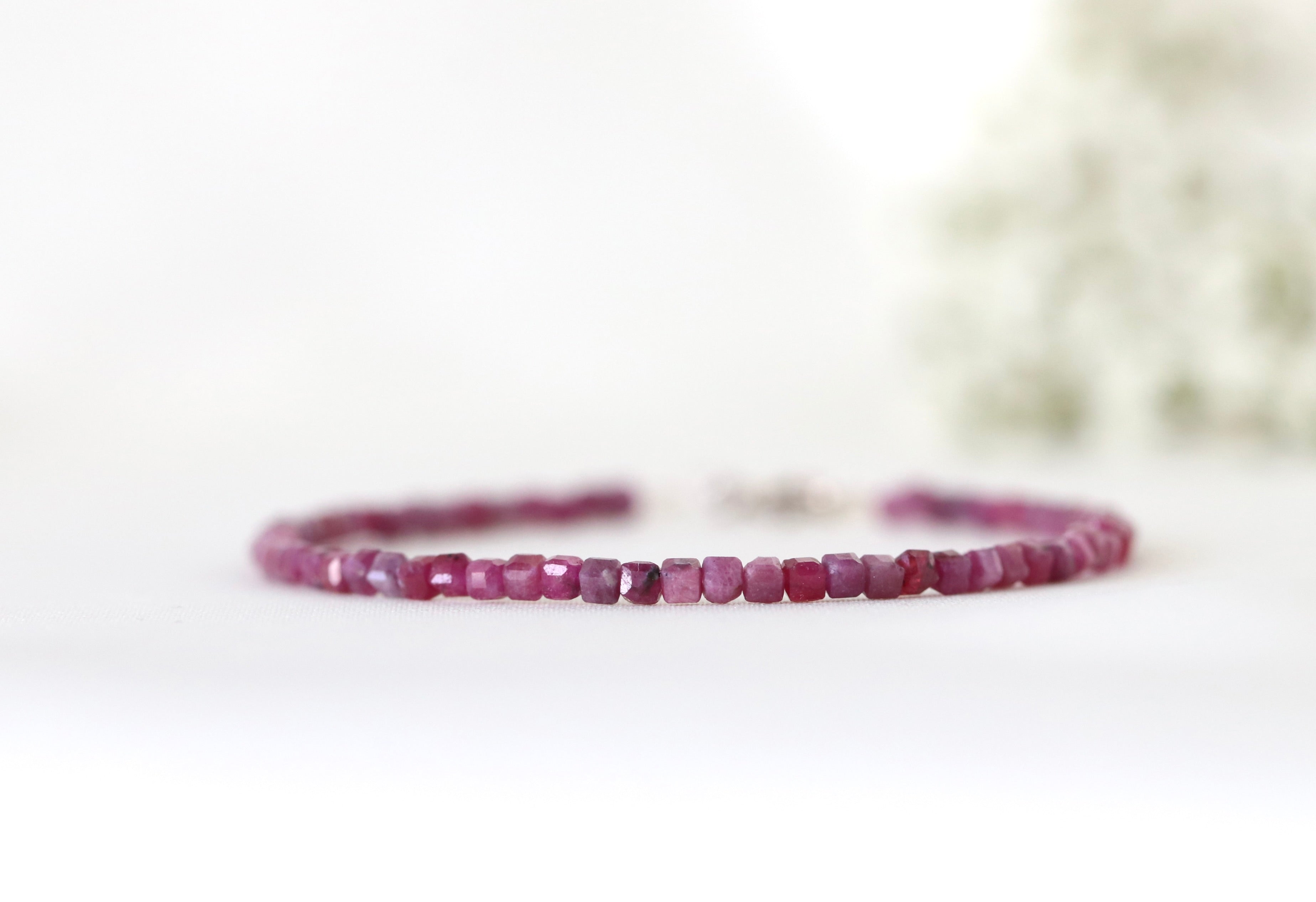 Minimalist Ruby bracelet, timeless design