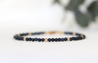 Minimalist Sapphire bracelet with 14k gold accents