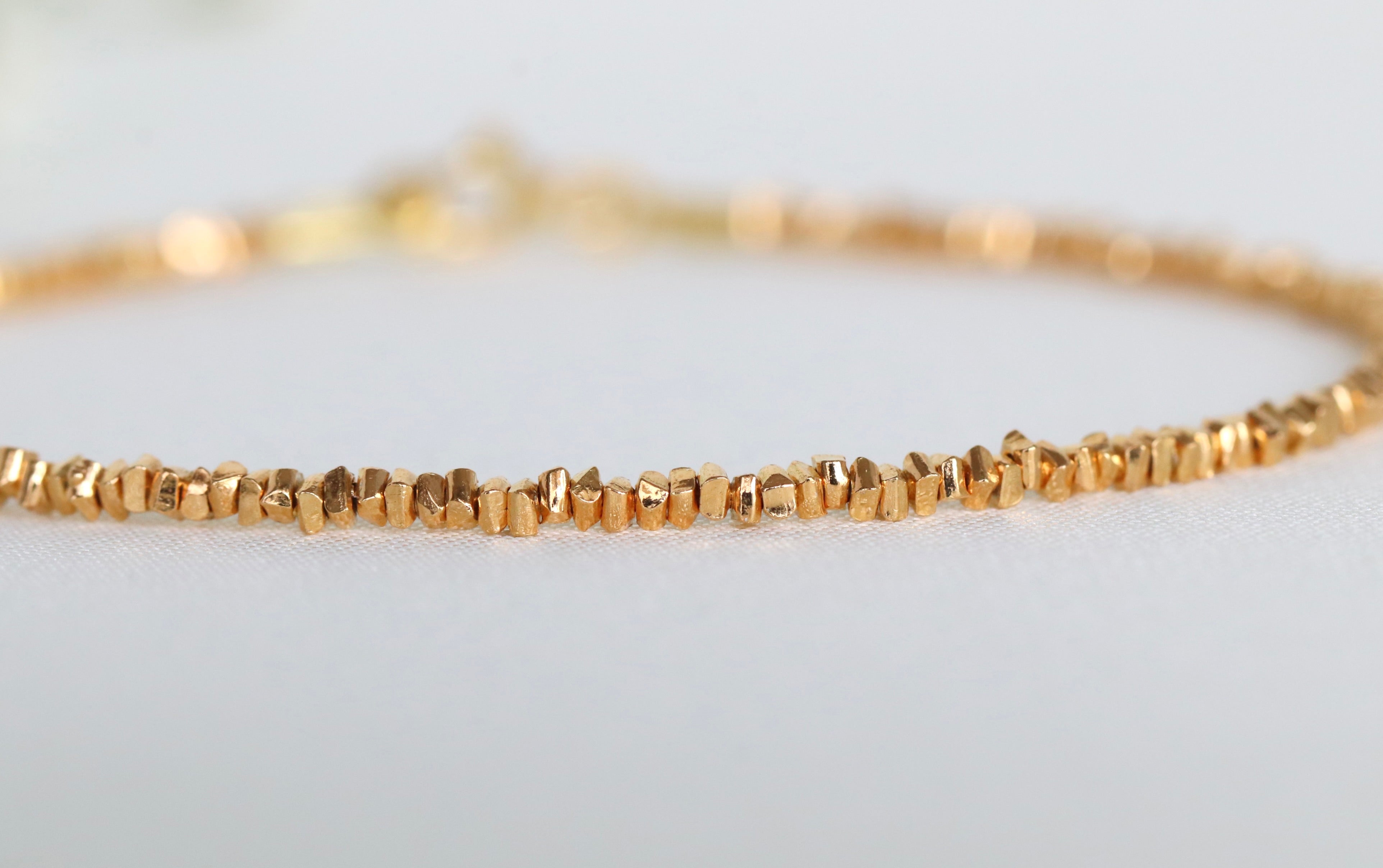 Minimalist thin gold vermeil bracelet