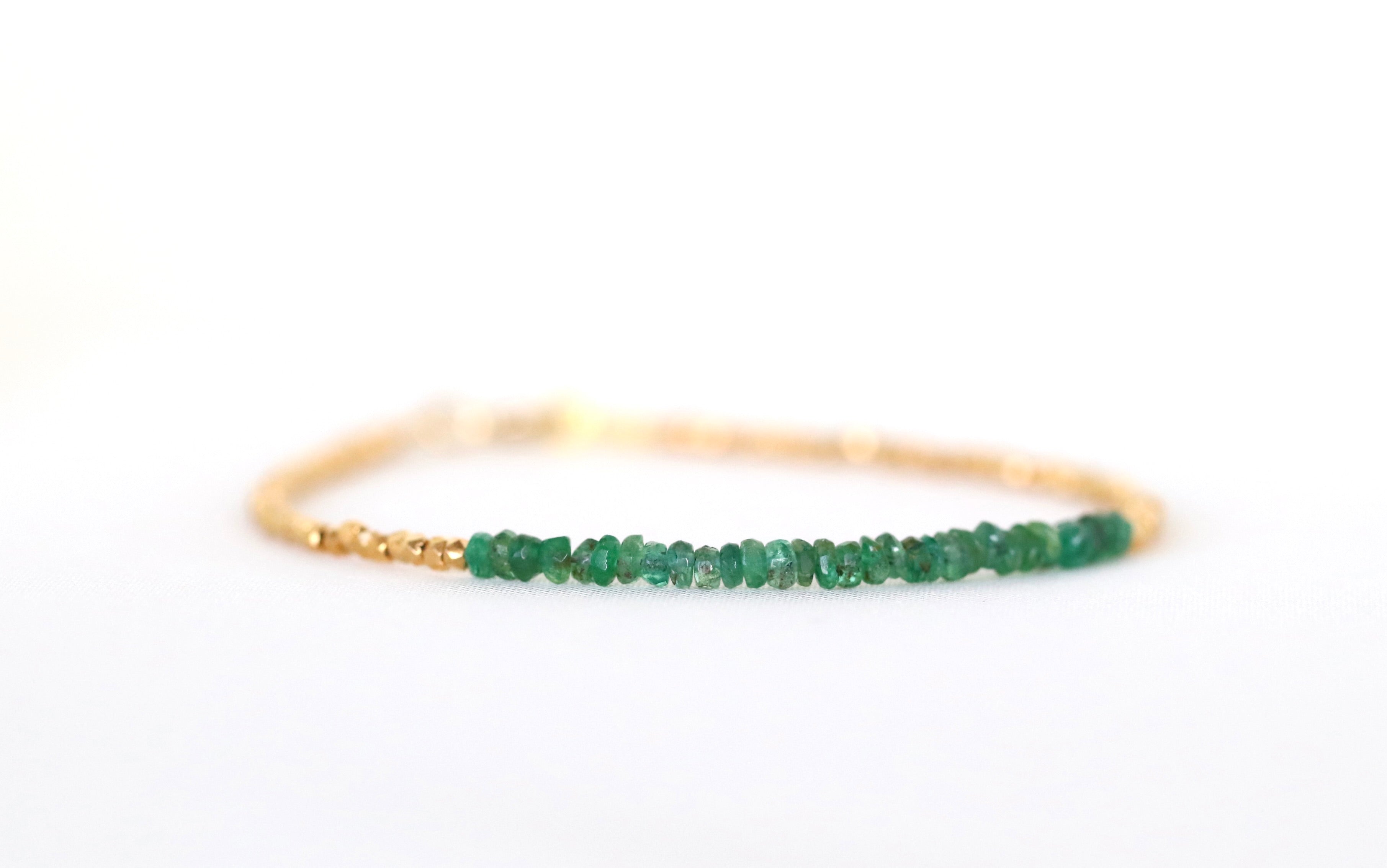 Oberia Jewelry Natural Zambian Emerald bracelet