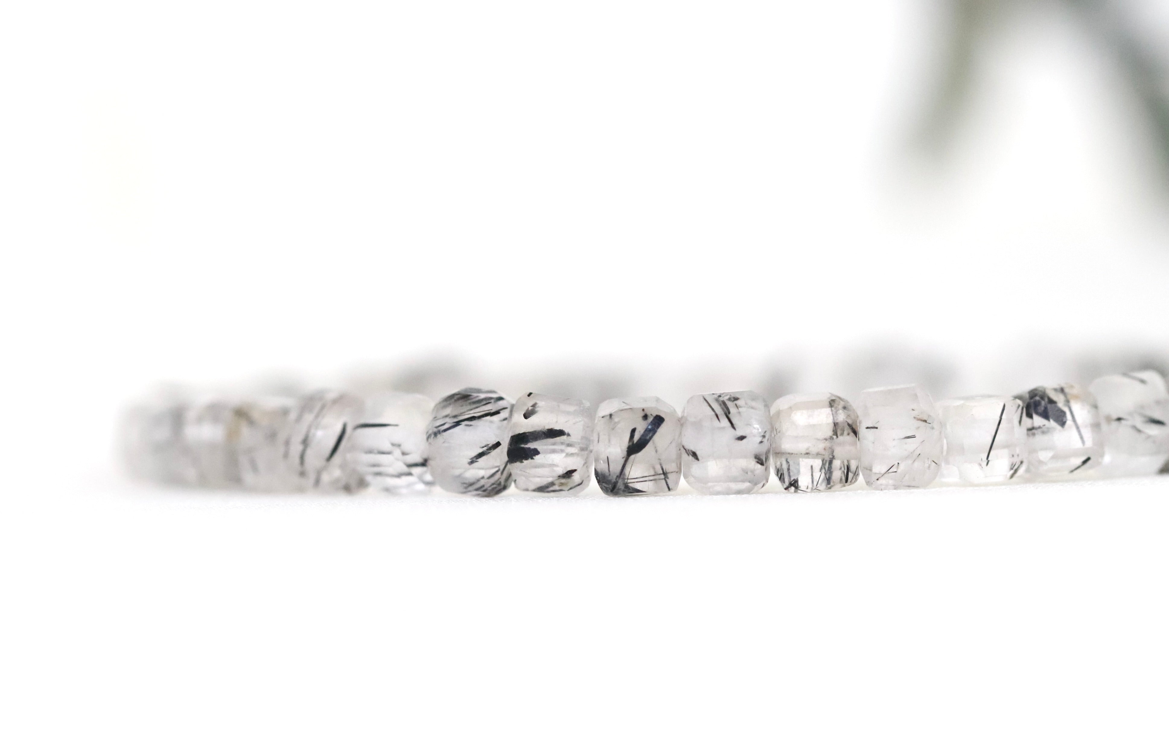 Oberia Jewelry Rutilated Quartz bracelet 4mm, elegant handmade jewelry with timeless charm