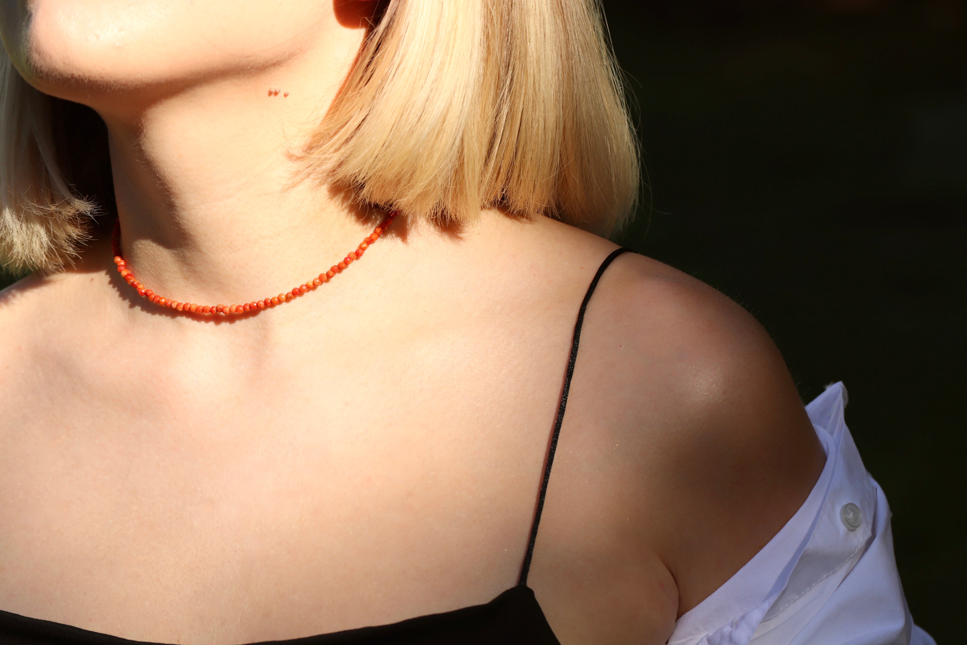 Oberia Jewelry Sponge Red Coral necklace