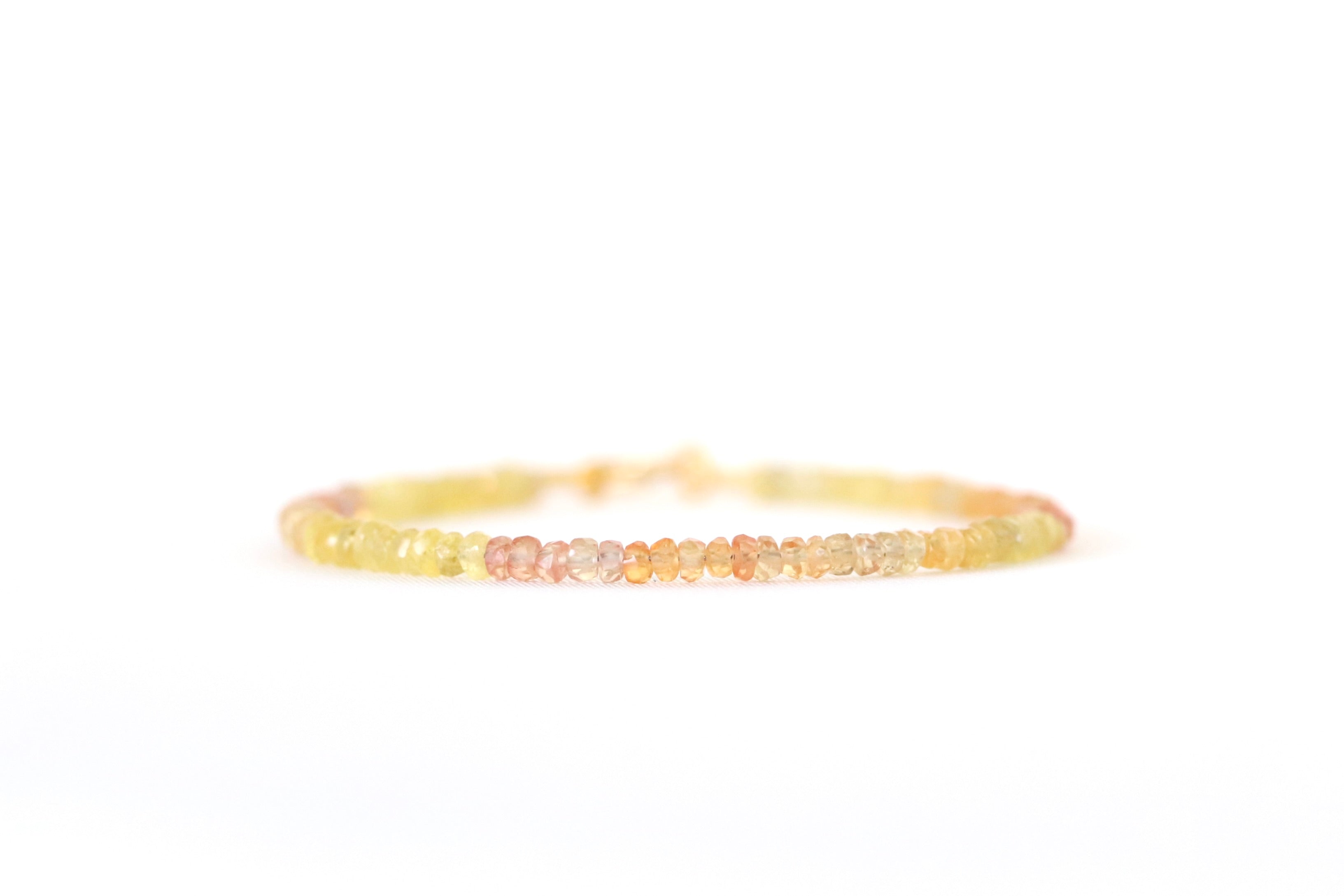 Yellow Orange Sapphire bracelet by Oberia Jewelry